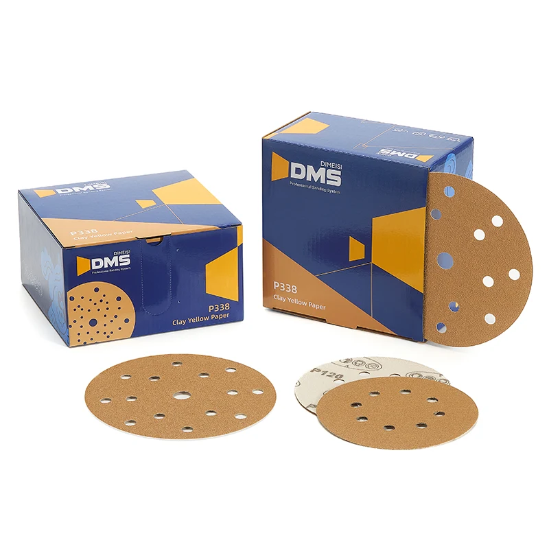 Papier de verre jaune argile